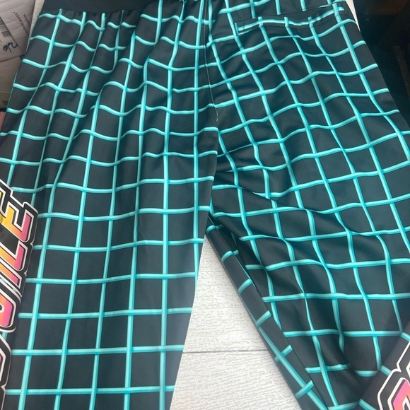 Adidas Track Pants Mens Size S Black Teal JS Rally TP Zippered Cyberpunk - Picture 5 of 6